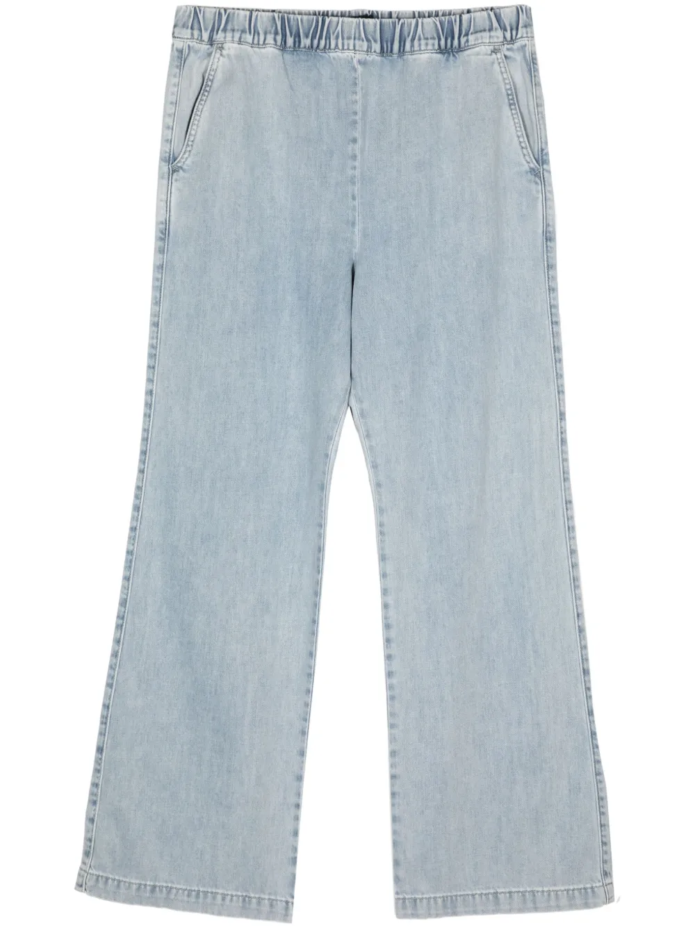 Tout A Coup Straight-leg Elasticated-waist Jeans In Blue