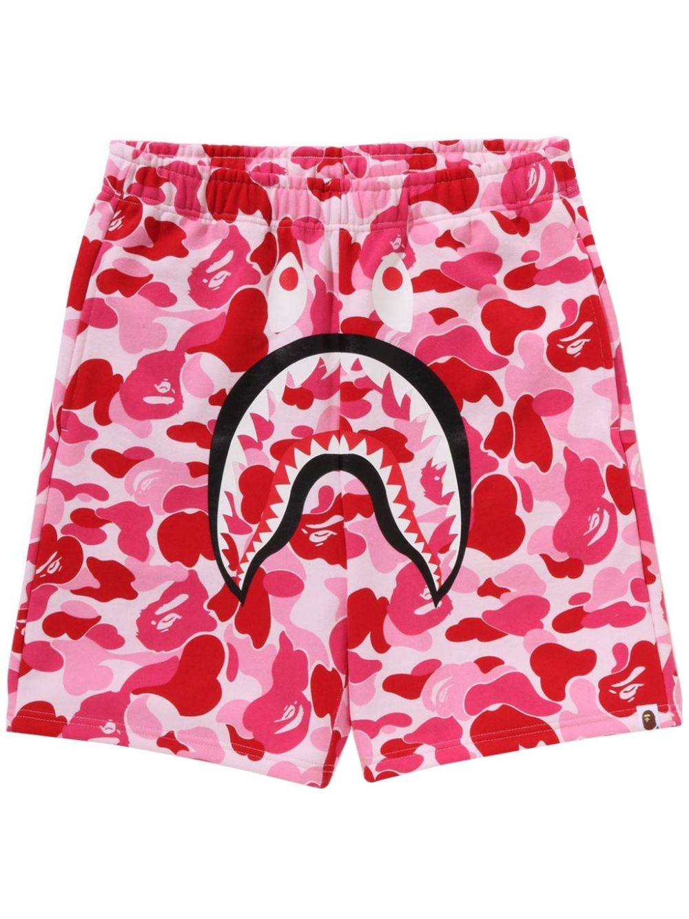 A Bathing Ape Abc Camo Shark Track Shorts In Pink