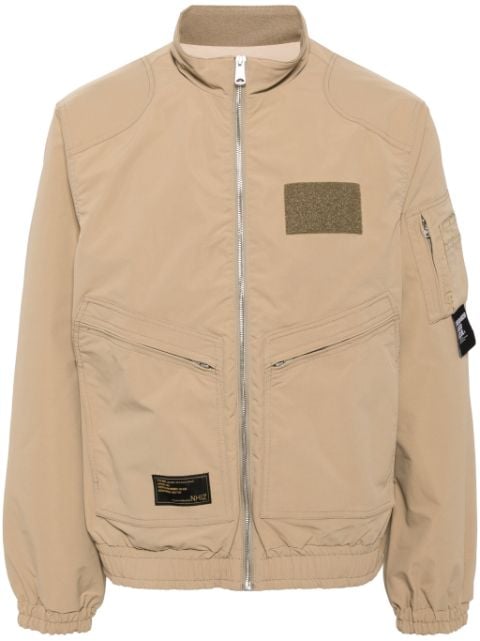 izzue logo-appliqué military jacket