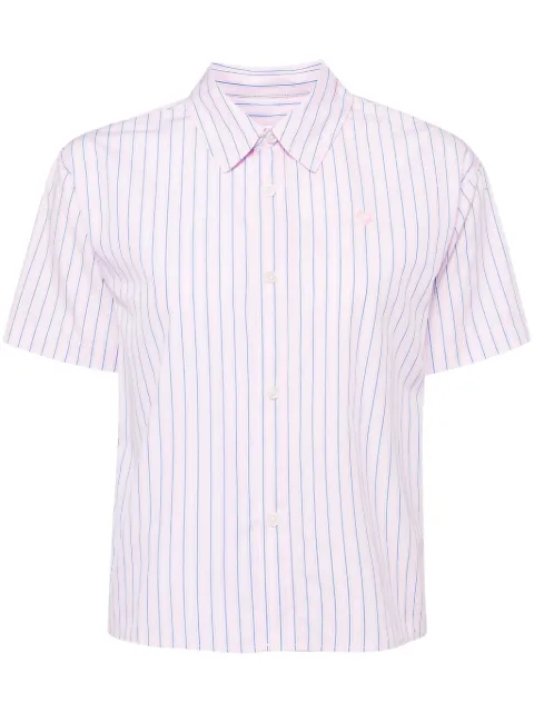 CHOCOOLATE logo-embroidered striped poplin shirt