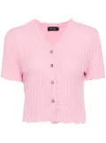 tout a coup ribbed button-up T-shirt - Pink