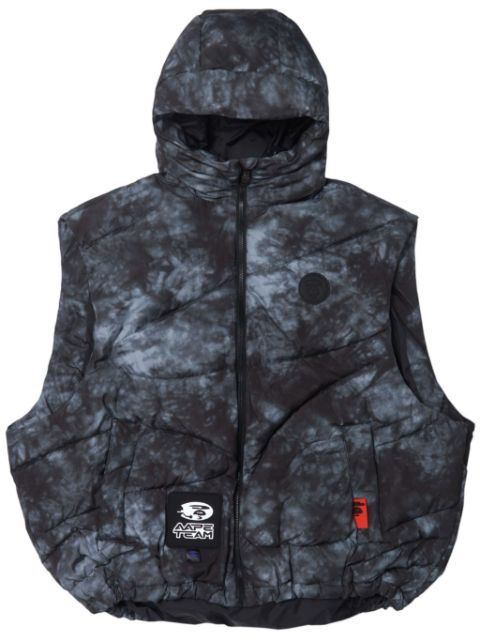 AAPE BY *A BATHING APE marble-pattern zip-up vest Men