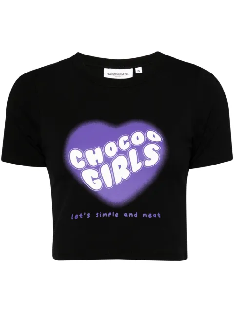 CHOCOOLATE graphic-print cotton-blend T-shirt