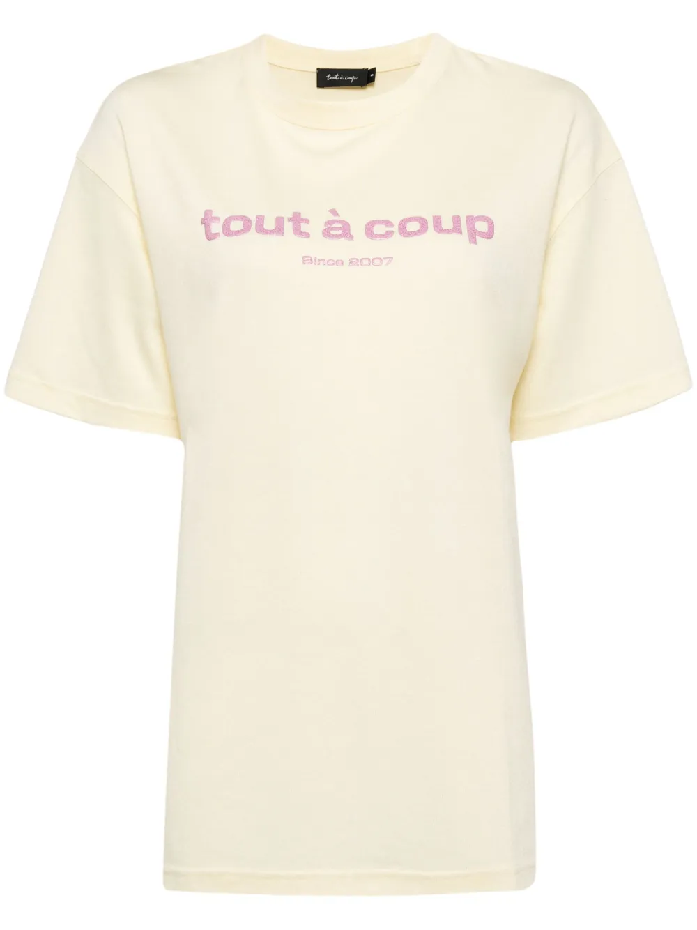 Tout A Coup Logo-print Crew-neck T-shirt In 黄色