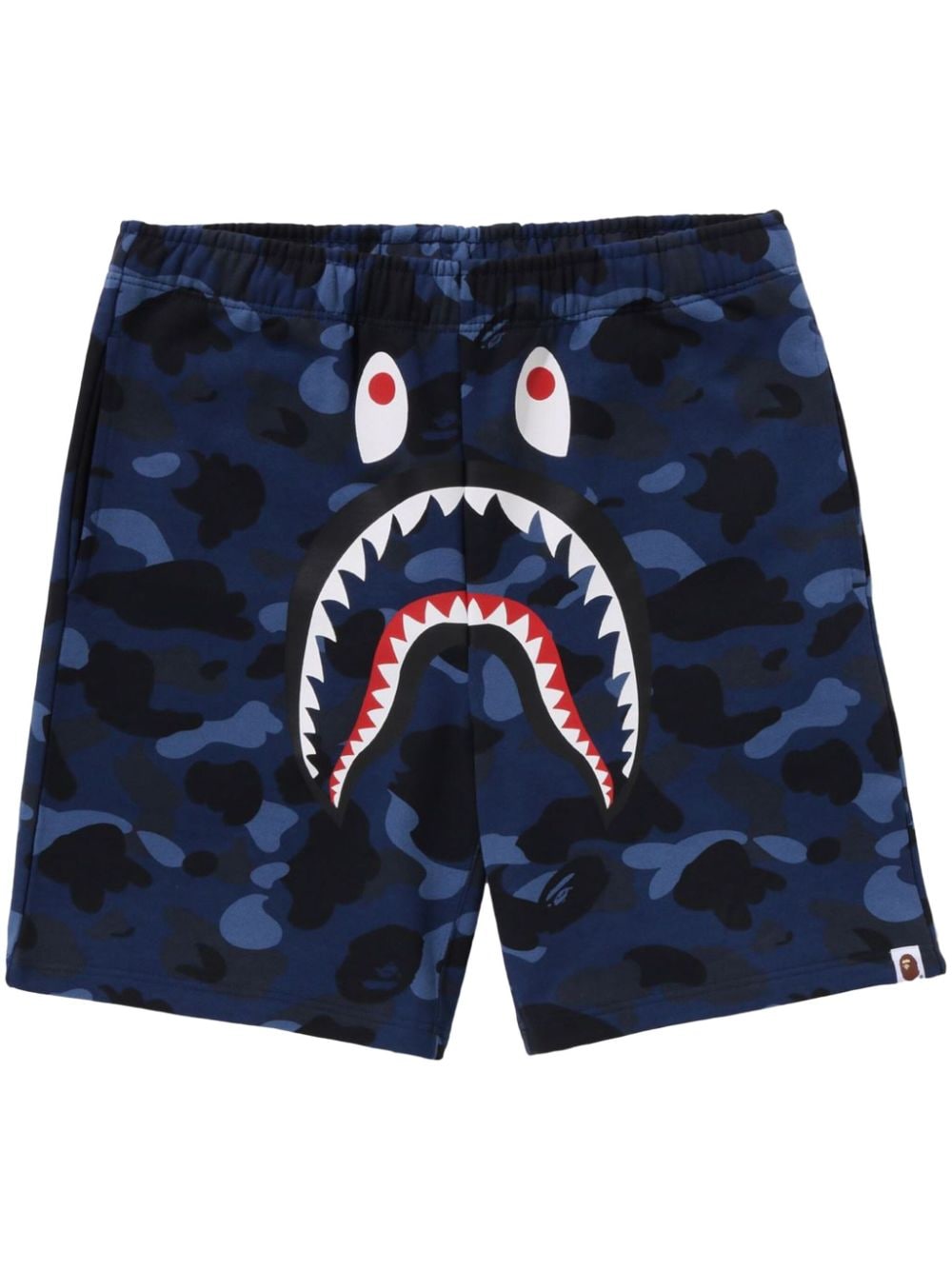 Shop A Bathing Ape Abc Camo Shark Track Shorts In Blue