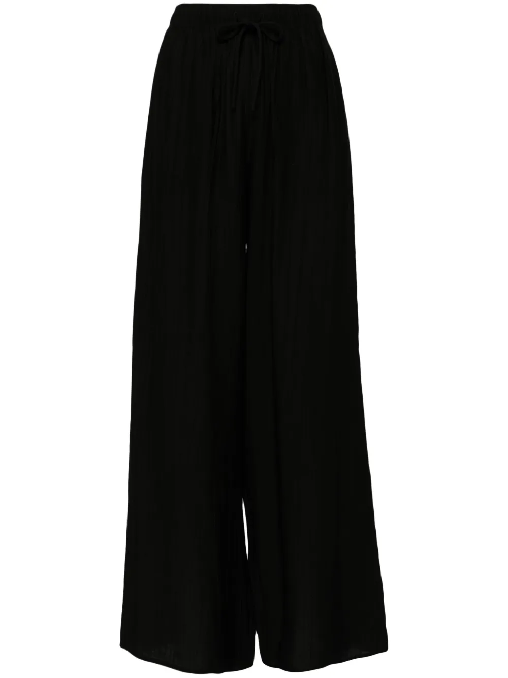 Tout A Coup High-waisted Wide-leg Trousers In 黑色