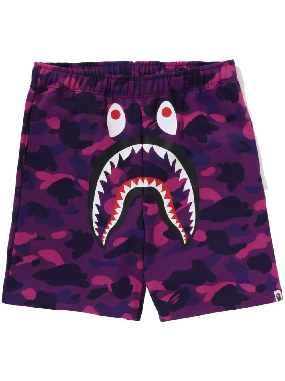A BATHING APE Trainingsshorts met camouflageprint Paars
