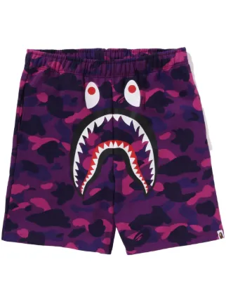 Purple outlet bape track shorts