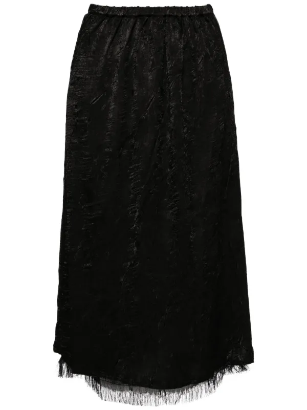 Tout a Coup Jupe mi-longue En Velours Noir FARFETCH TN