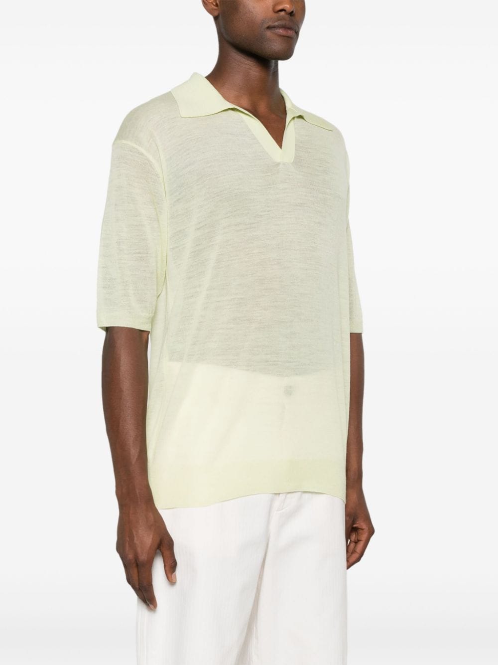 Shop Auralee Short-sleeve Polo Shirt In Green