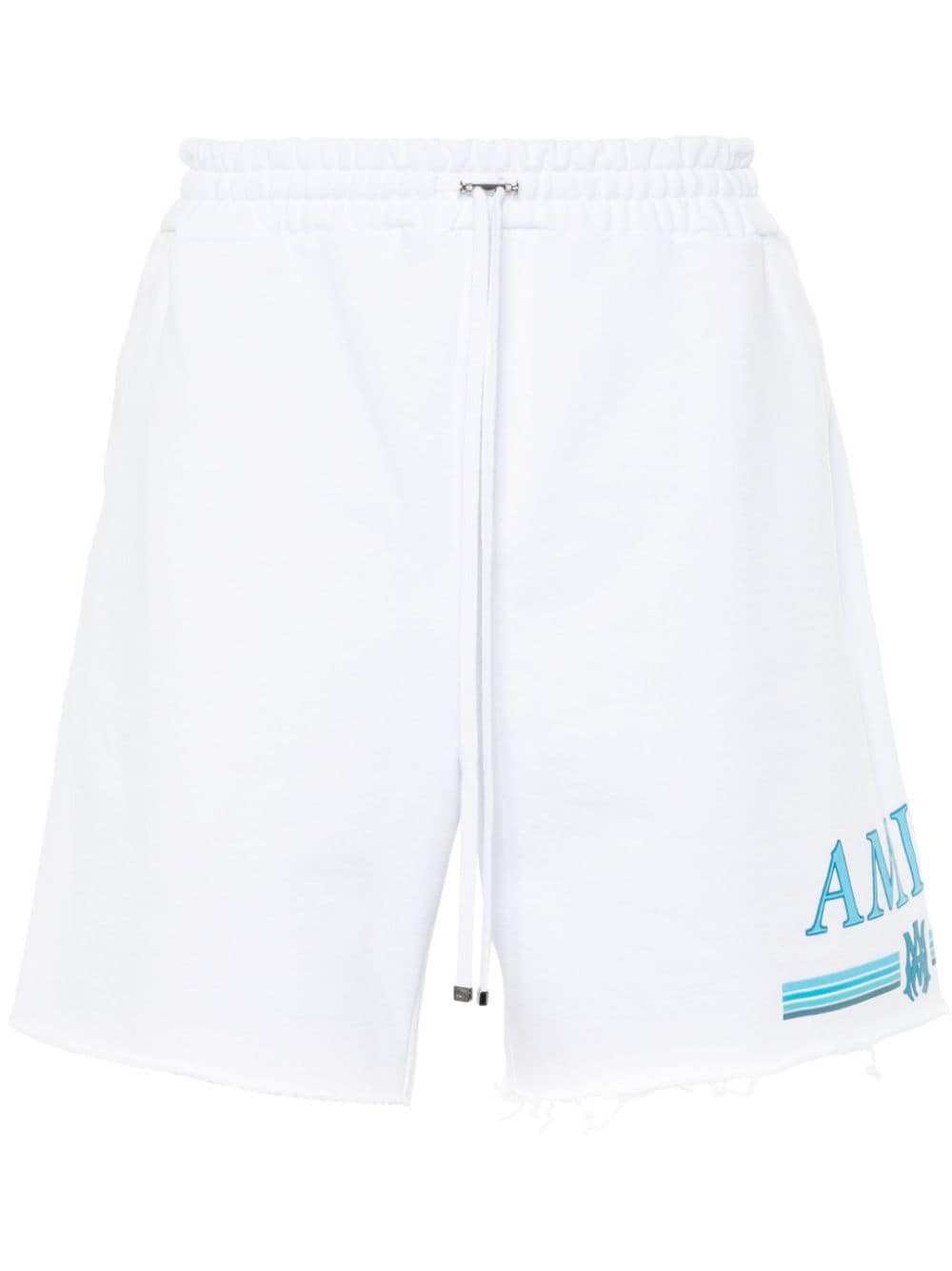 Amiri 橡胶logo棉短裤 In White