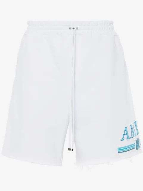 AMIRI rubberised-logo cotton shorts