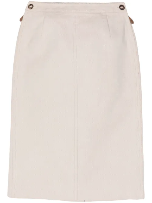 Jupe crayon en coton (années 1990-2000) - Hermès Pre-Owned - Modalova