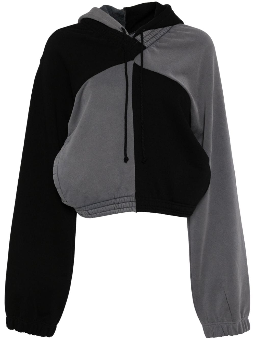 PROTOTYPES panelled colour-block hoodie - Grau