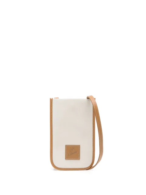 CAFÉ KITSUNÉ logo-appliqué canvas shoulder bag