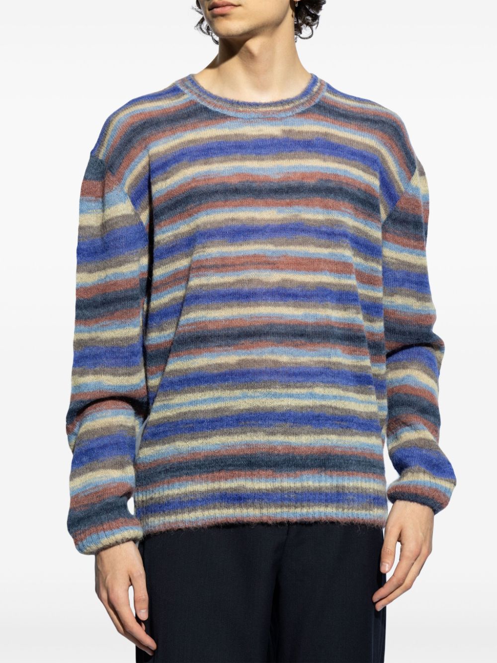 A.P.C. striped mohair jumper Men