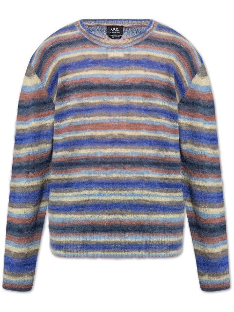 A.P.C. striped mohair jumper Men