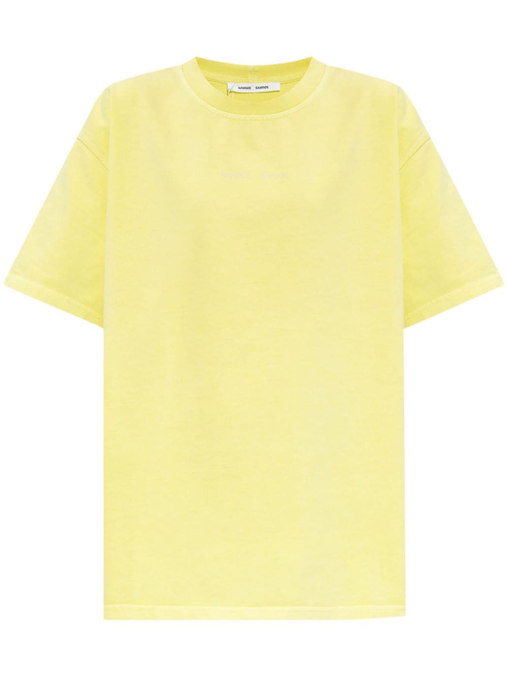 Samsoe & Samsoe Organic Cotton Short-sleeve T-shirt In Yellow