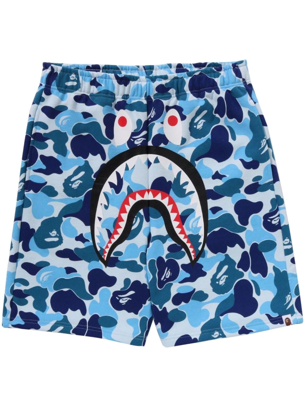 A BATHING APE Abc Camo Shark track shorts Blauw