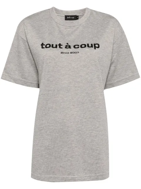 tout a coup logo-print crew-neck T-shirt