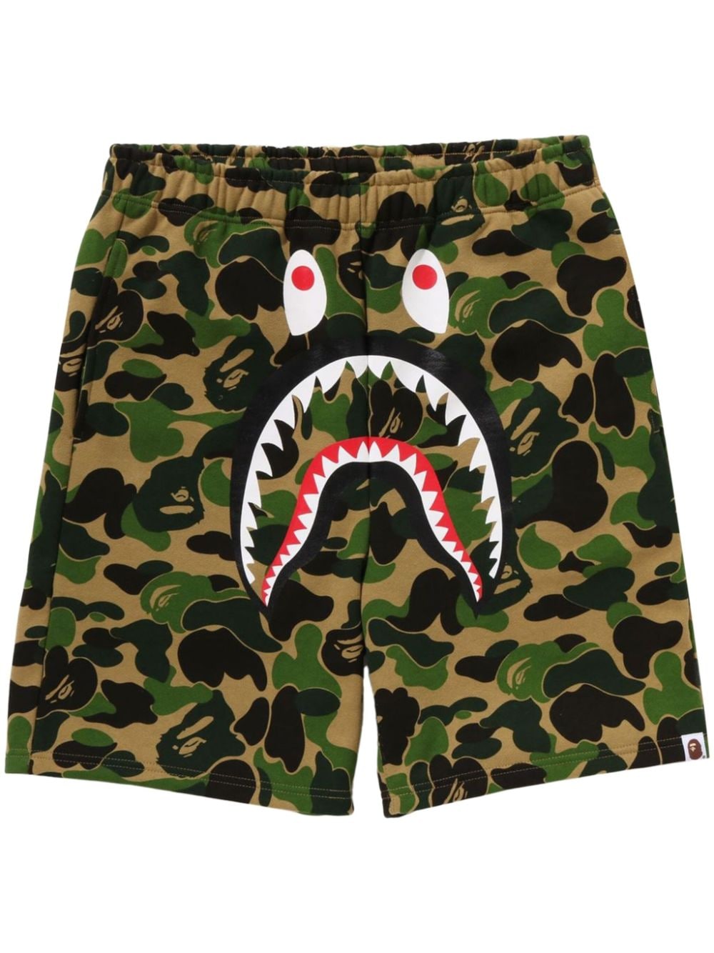 A BATHING APE® Abc Camo Shark track shorts - Verde