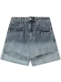 izzue logo-patch cotton shorts - Blue