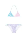 MC2 Saint Barth Kids Holly colour-block bikini set - Purple