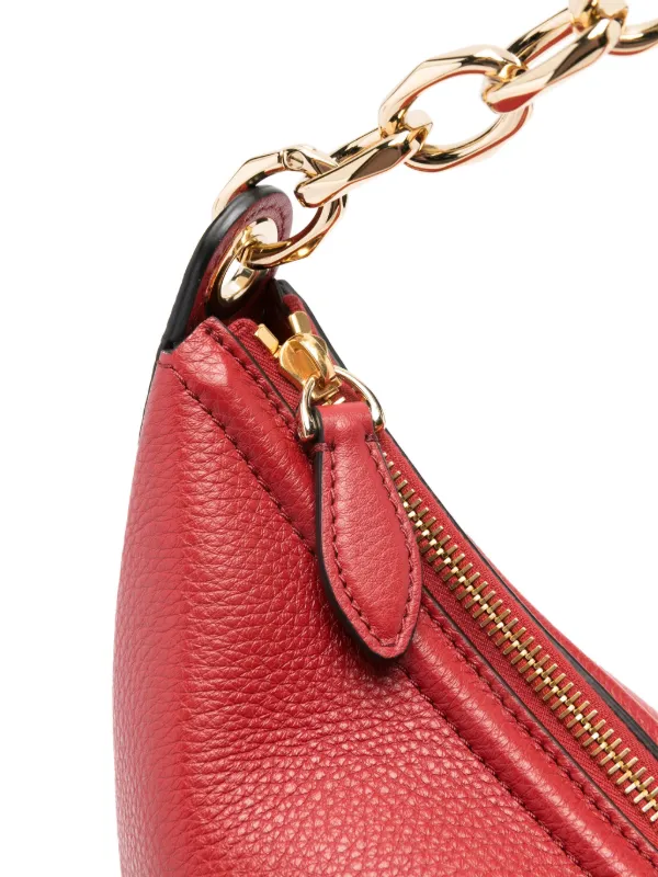 Valentino Garavani Vロゴ ムーン ショルダーバッグ M | レッド