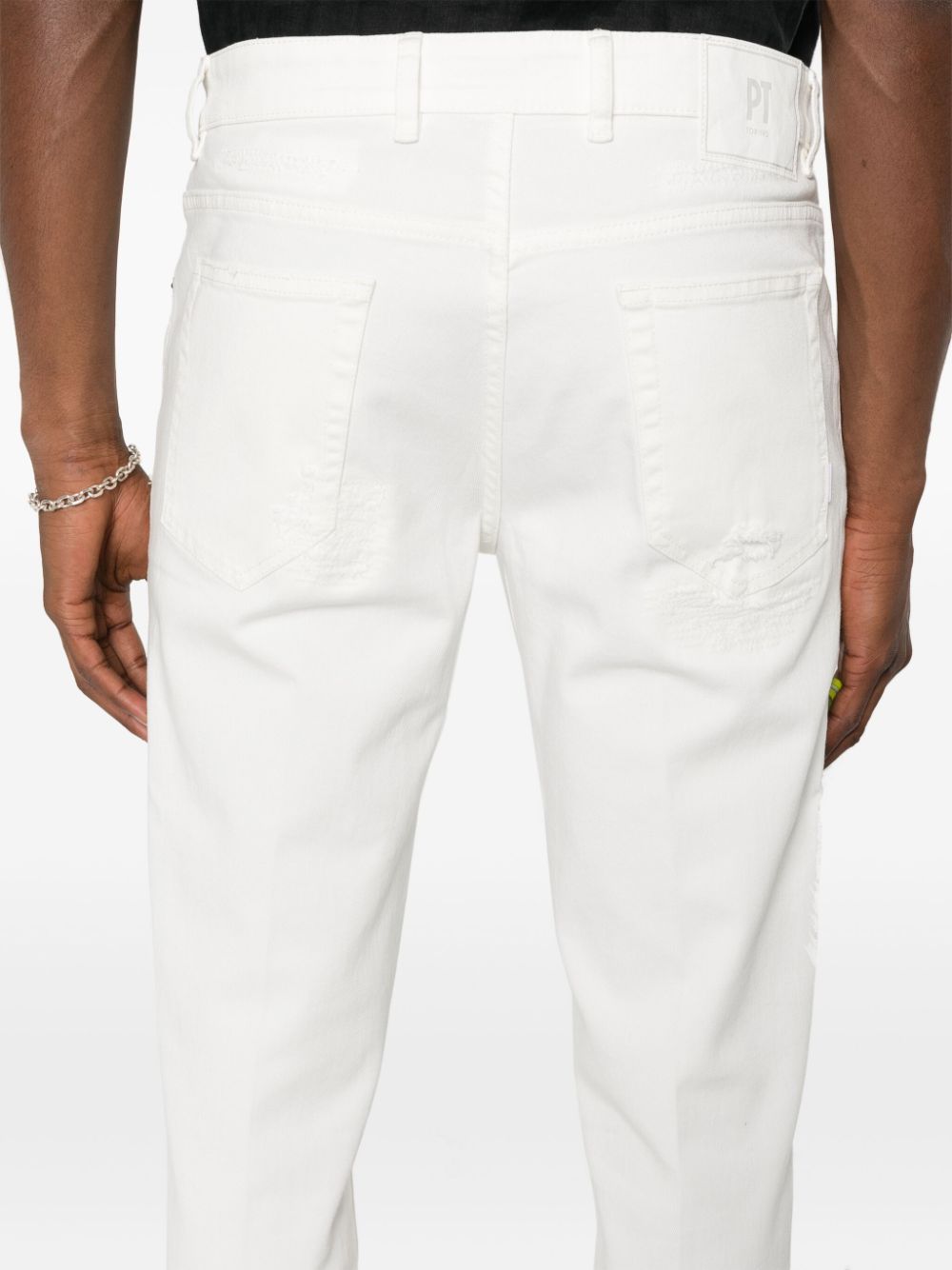 PT Torino Slim-fit jeans Wit