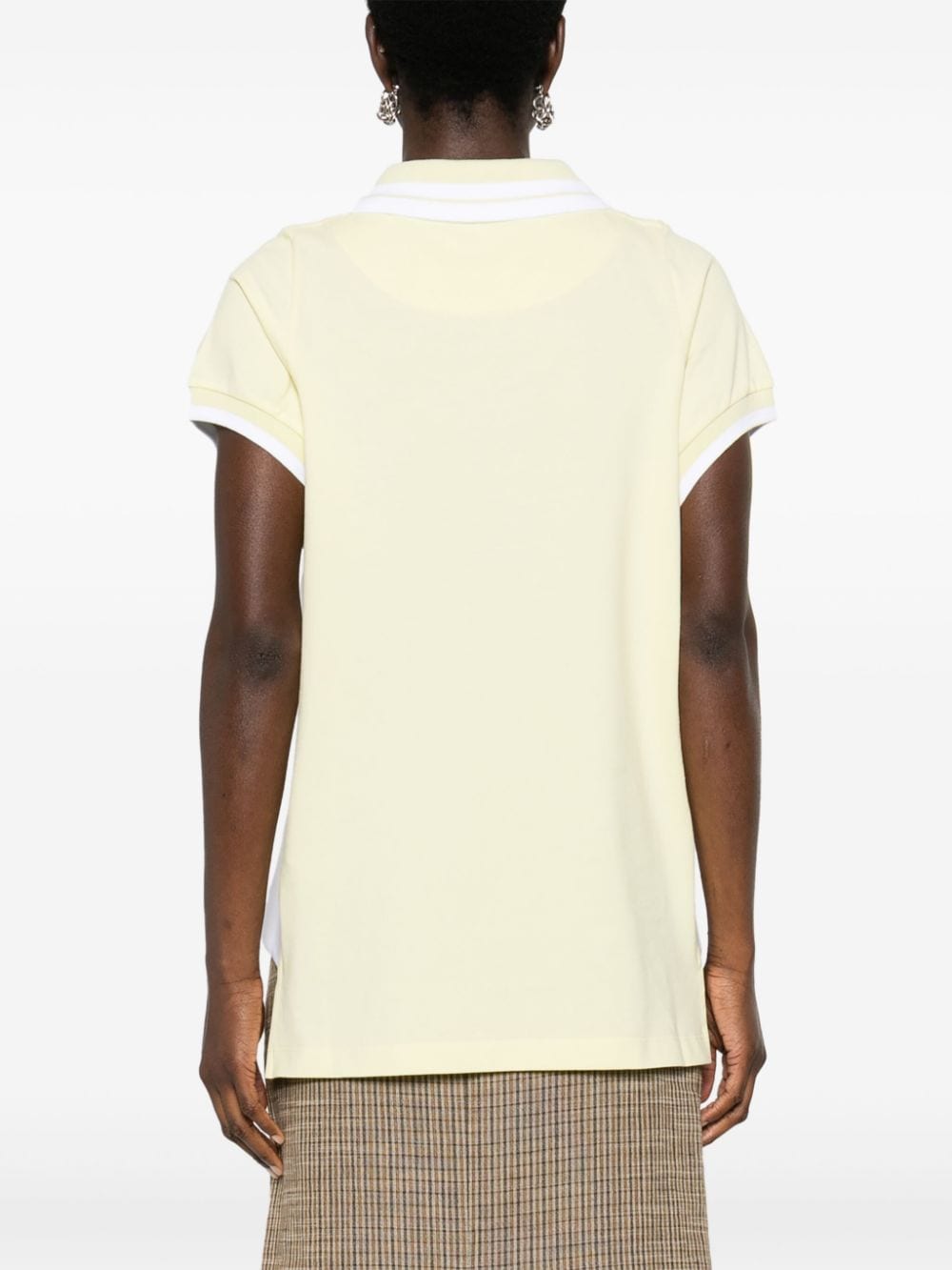 Shop Vivienne Westwood Orb-embroidered Cotton Polo Top In Yellow