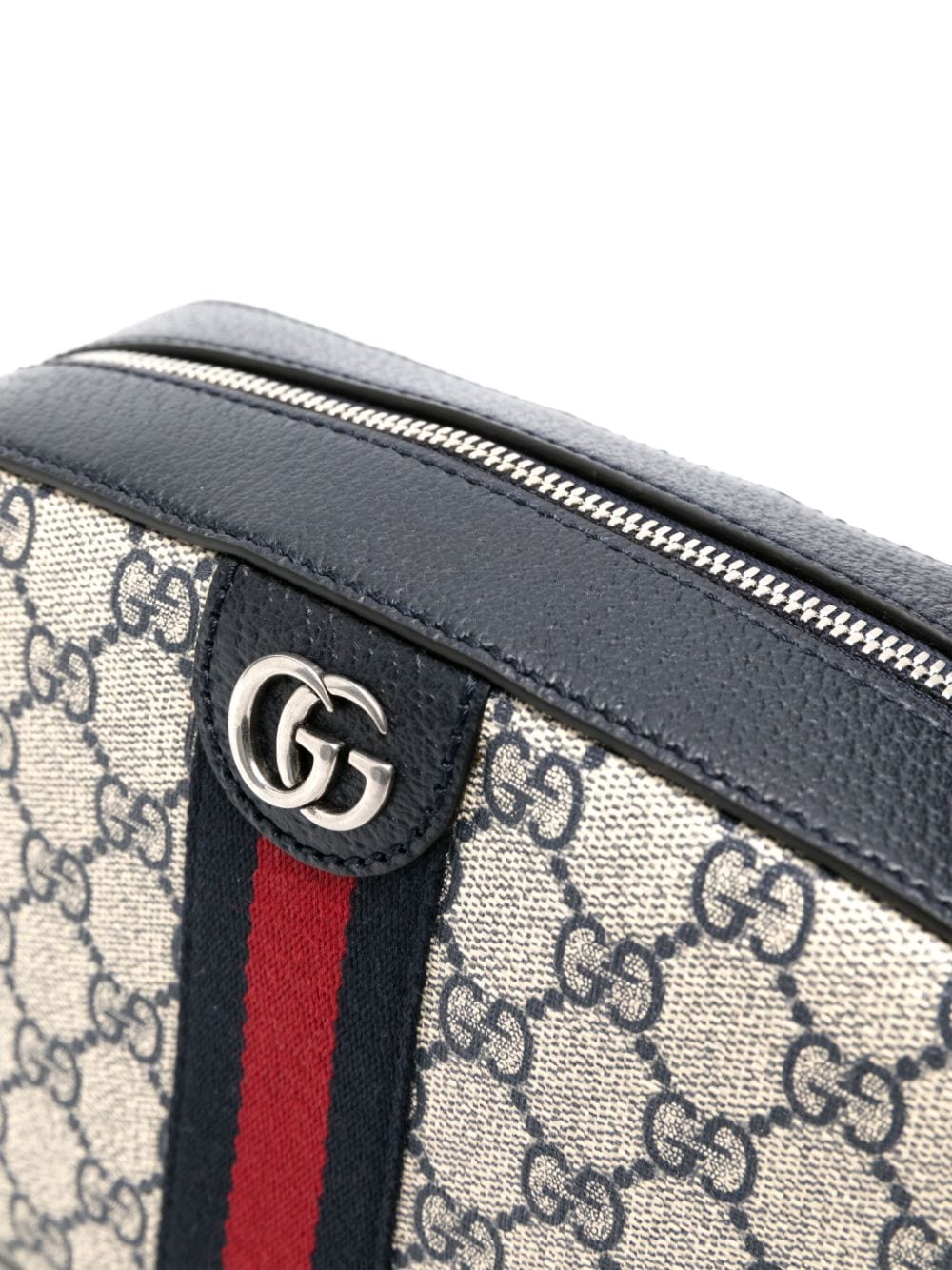 Shop Gucci Ophidia Gg Canvas Shoulder Bag In Neutrals