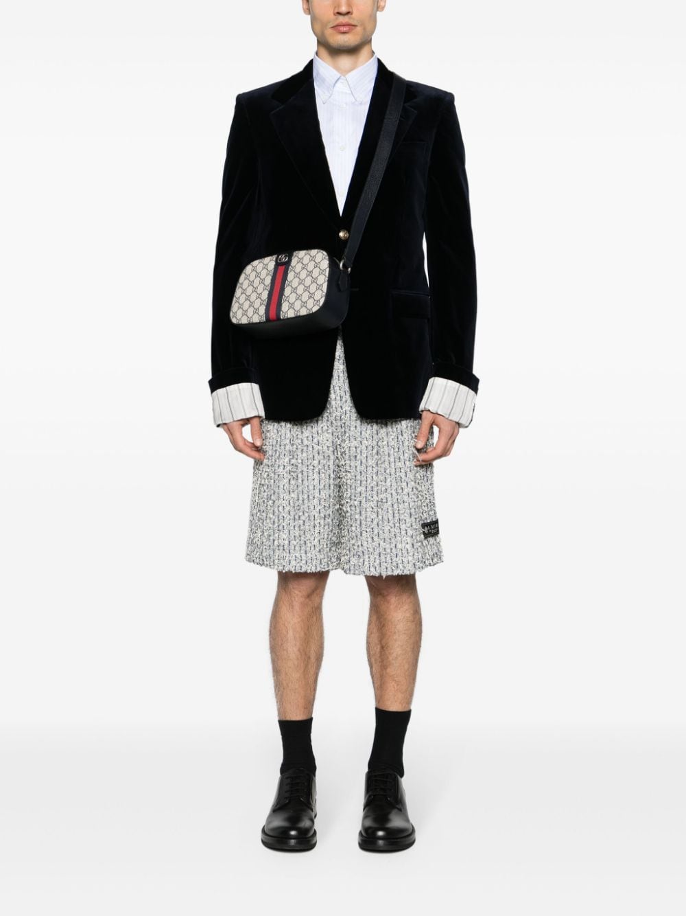 Shop Gucci Ophidia Gg Canvas Shoulder Bag In Neutrals