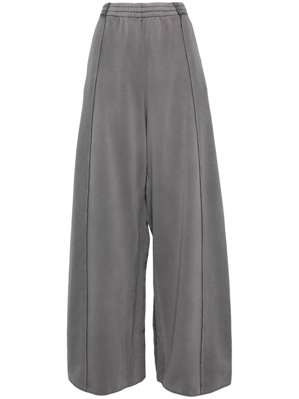 PROTOTYPES wide-leg recycled cotton track pants - Grau