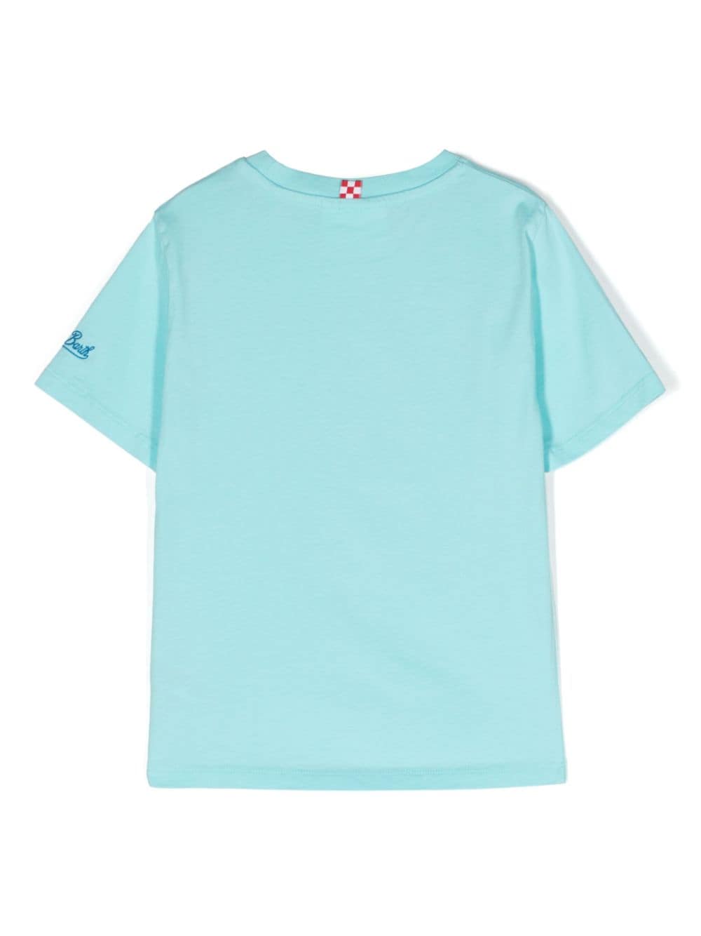 Shop Mc2 Saint Barth Skater Organic Cotton T-shirt In Blau