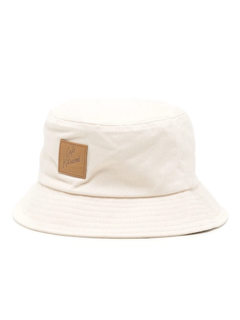 CAFÉ KITSUNÉ logo-appliqué bucket hat | Neutrals | Image 1