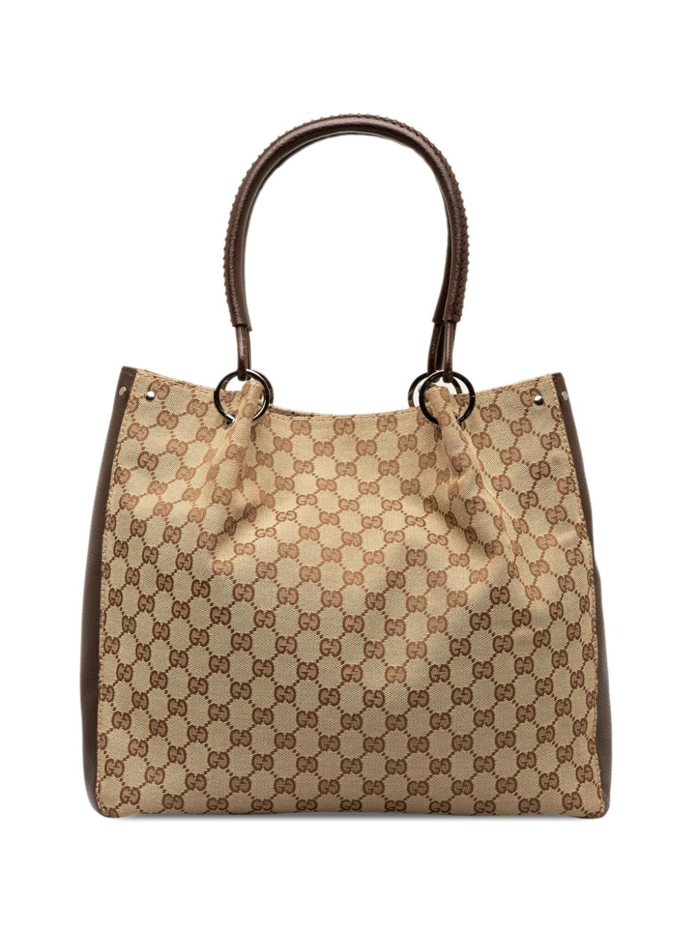 Pre-owned Gucci 2000-2015 Gg Canvas Tote Bag In Brown