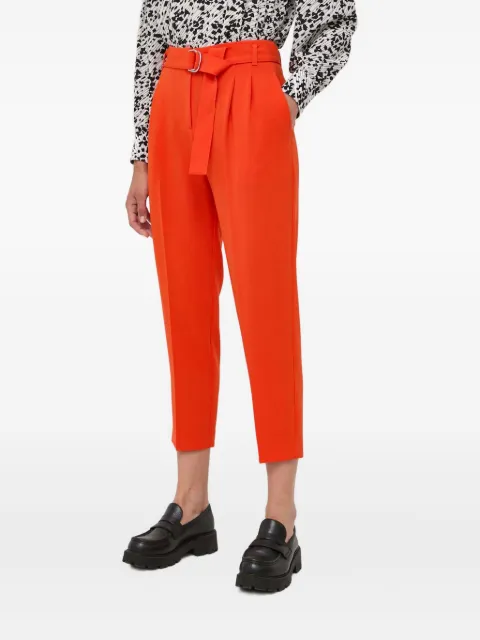 BOSS pleated belted cropped trousers