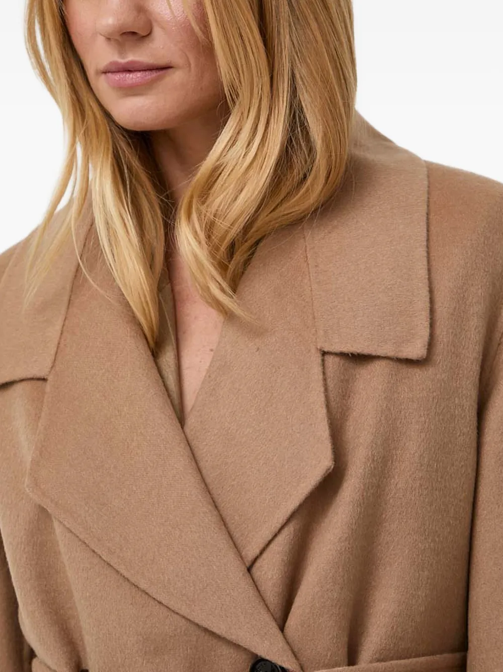 BOSS Jas met ceintuur Beige