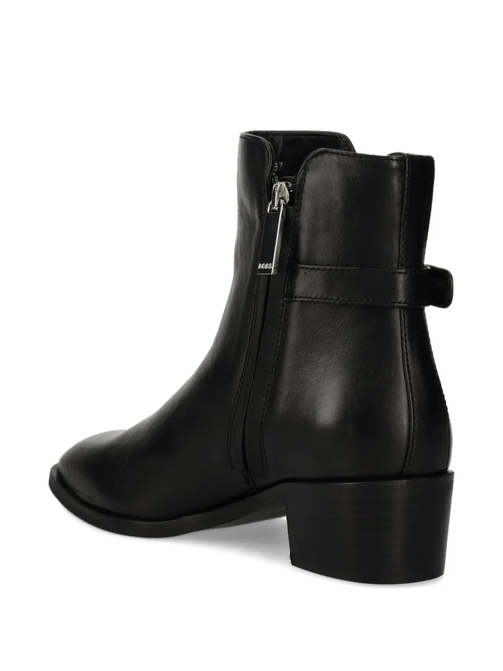 Hugo Boss Zip-fastening Ankle Boots In Black