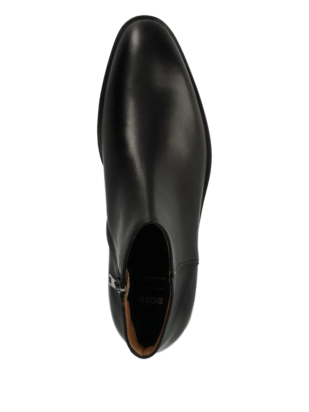 BOSS leather zip-fastening ankle boots Black