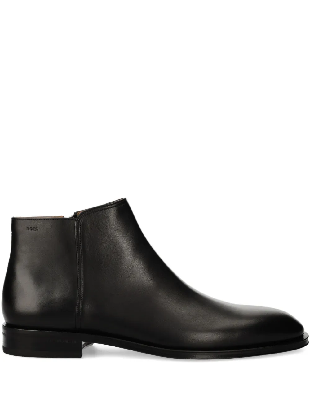BOSS leather zip-fastening ankle boots Black