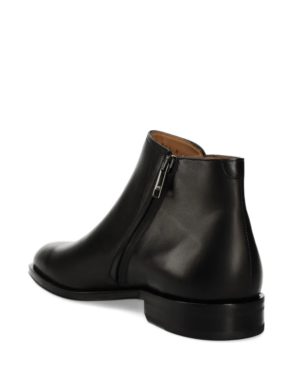 BOSS leather zip-fastening ankle boots Black