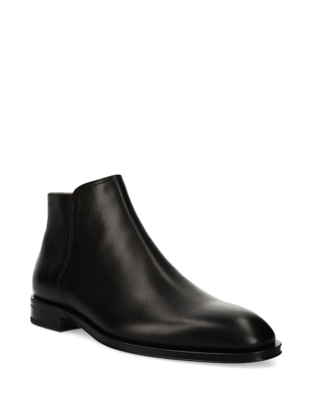 BOSS leather zip-fastening ankle boots Black