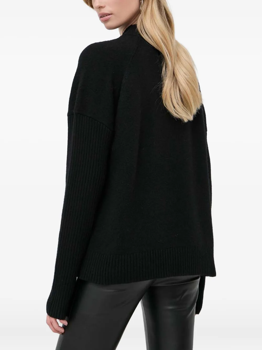 Hugo Boss Mock-neck Sweater In Animal Print