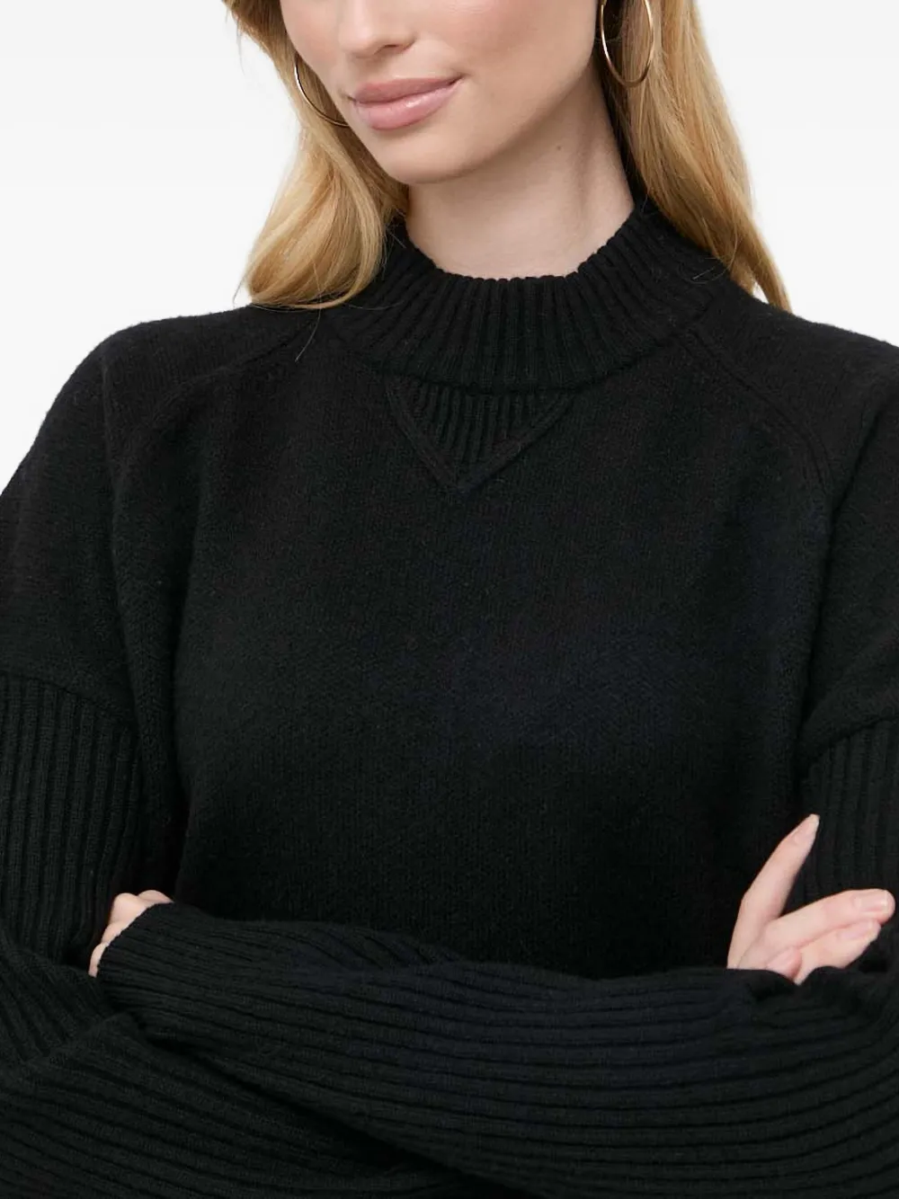 Hugo Boss Mock-neck Sweater In Animal Print