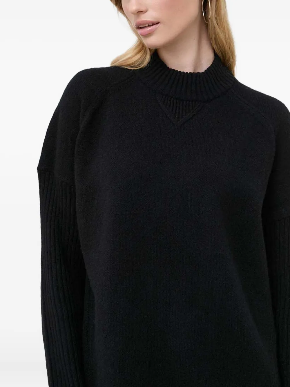 Hugo Boss Mock-neck Sweater In Animal Print