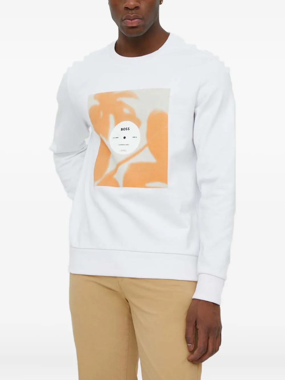 BOSS graphic-print sweatshirt | White | Image 1