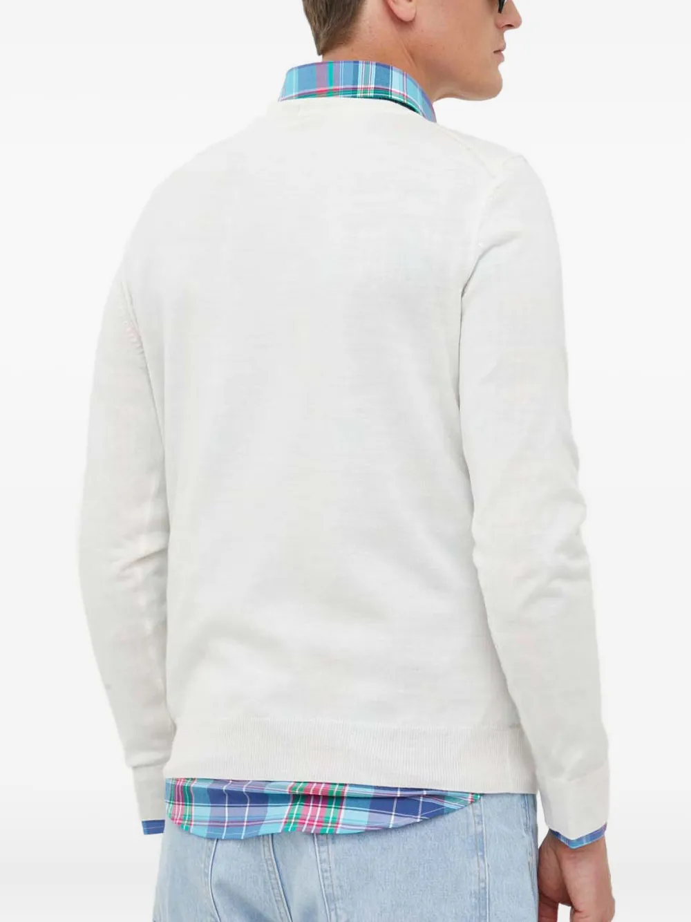 BOSS V-neck embroidered-logo sweater | Knitted Sweaters | Image 2