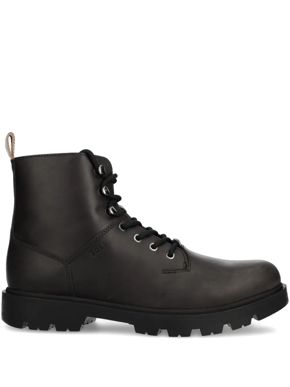 BOSS leather boots Black