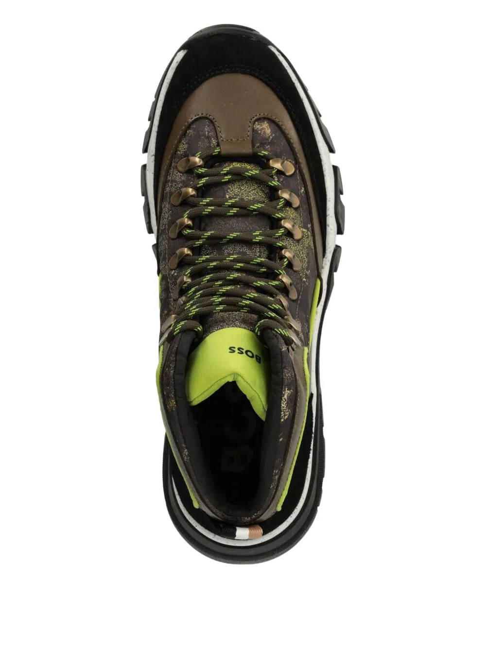 BOSS leather hiking boots Brown